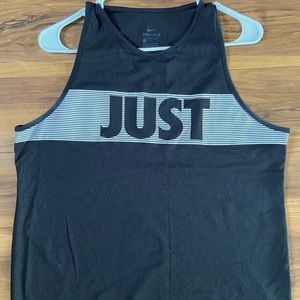 Nike muscle tank black with white stripes
